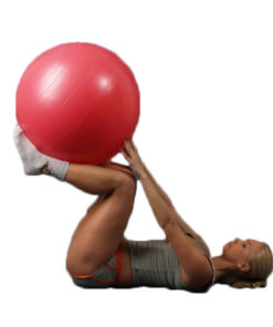 Мяч гимнастический красный с ABS L 0765 b, диаметр 65 см
