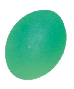 Мяч для тренировки кисти яйцевидной формы полужесткий зеленый ОРТОСИЛА Арт. L 0300М