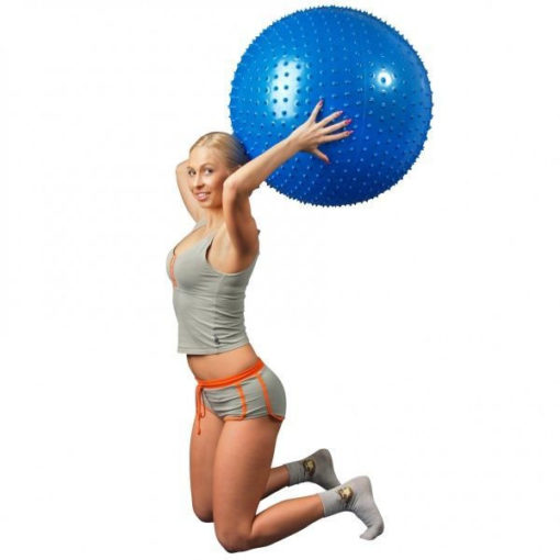 Мяч для фитнеса с шипами (Фитбол) синий ОРТОСИЛА Арт. L 0575 b, диаметр 75 см