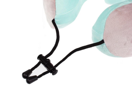 Дорожная подушка-подголовник для шеи с завязками, серо-зелёная, серо-розовая BRADEX KZ 0558, KZ 0559